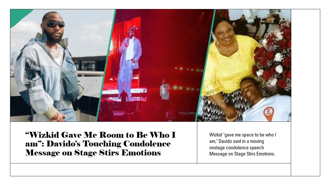 “Wizkid Gave Me Room to Be Who I am” Davido’s Touching Condolence Message on Stage Stirs Emotions